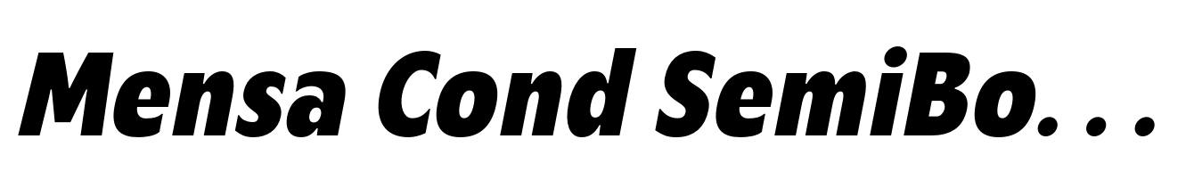 Mensa Cond SemiBold Italic